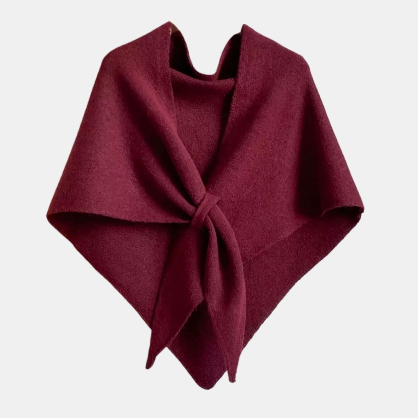 Soft Solid Knit Scarf with Draped Shape, Smooth Textured Finish, and Versatile Wrap Styling Design 68.5x45.5x28.5in