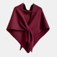 Soft Solid Knit Scarf with Draped Shape, Smooth Textured Finish, and Versatile Wrap Styling Design 68.5x45.5x28.5in