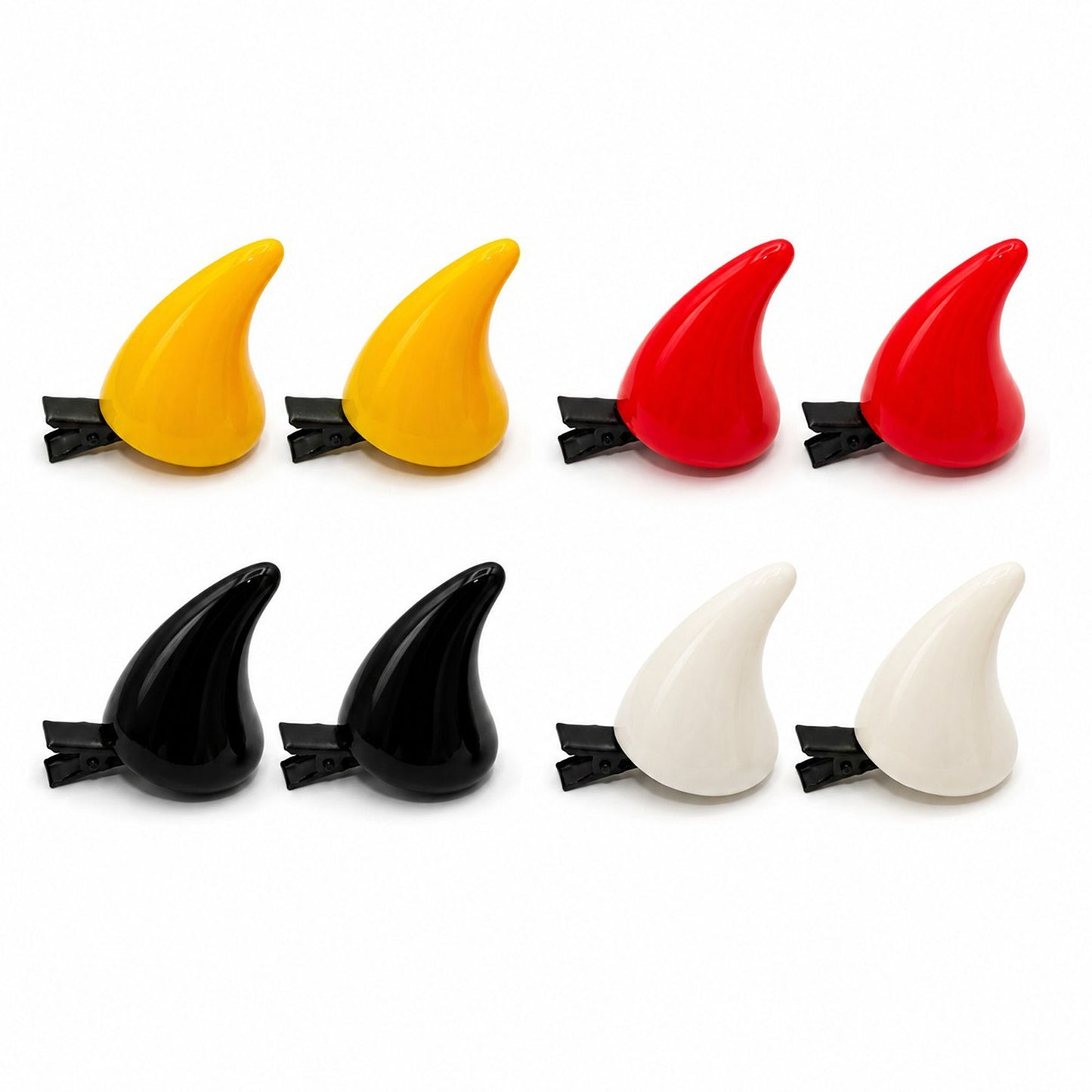 8pc Devil Horn Pet Hair Clips in Assorted Colors