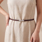 Skinny Waist Belt Thin Dress Belt with Metal Clasp 39.4 in