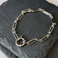 Women's Paperclip Chain Bracelet - Open Ring Clasp Bracelet for Minimalist Modern Styling