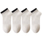 3-Pack Ribbed Ankle Socks with Contrast Color Cuffs Soft Cotton Stretch Design