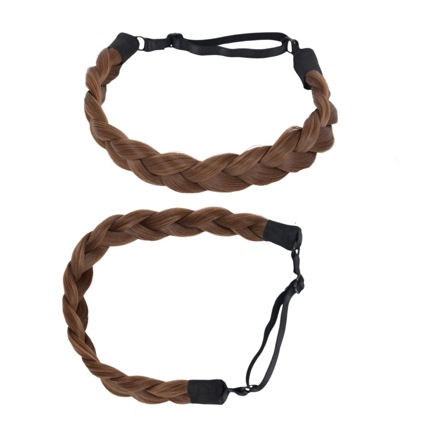 Adjustable Handmade Braided Wig Headband with Fishbone Braid for Women