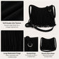 Fringe Crossbody Bag Black Suede Look Boho Shoulder Purse with Braided Strap