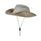 Wide Brim Outdoor Hat with Mesh Ventilation Snap-Up Sides and Chin Strap for Hiking, Beach, Travel, and Sun Protection