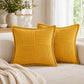 Soft Corduroy Decorative Throw Pillow Cover Geometric Accent Cushion Cover for Sofa Bed