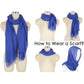 Lightweight Solid Cotton Linen Scarf 78 Inches