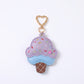 Ice Cream Cone Bag Charm with Colorful Sprinkles and Gold Tone Clip