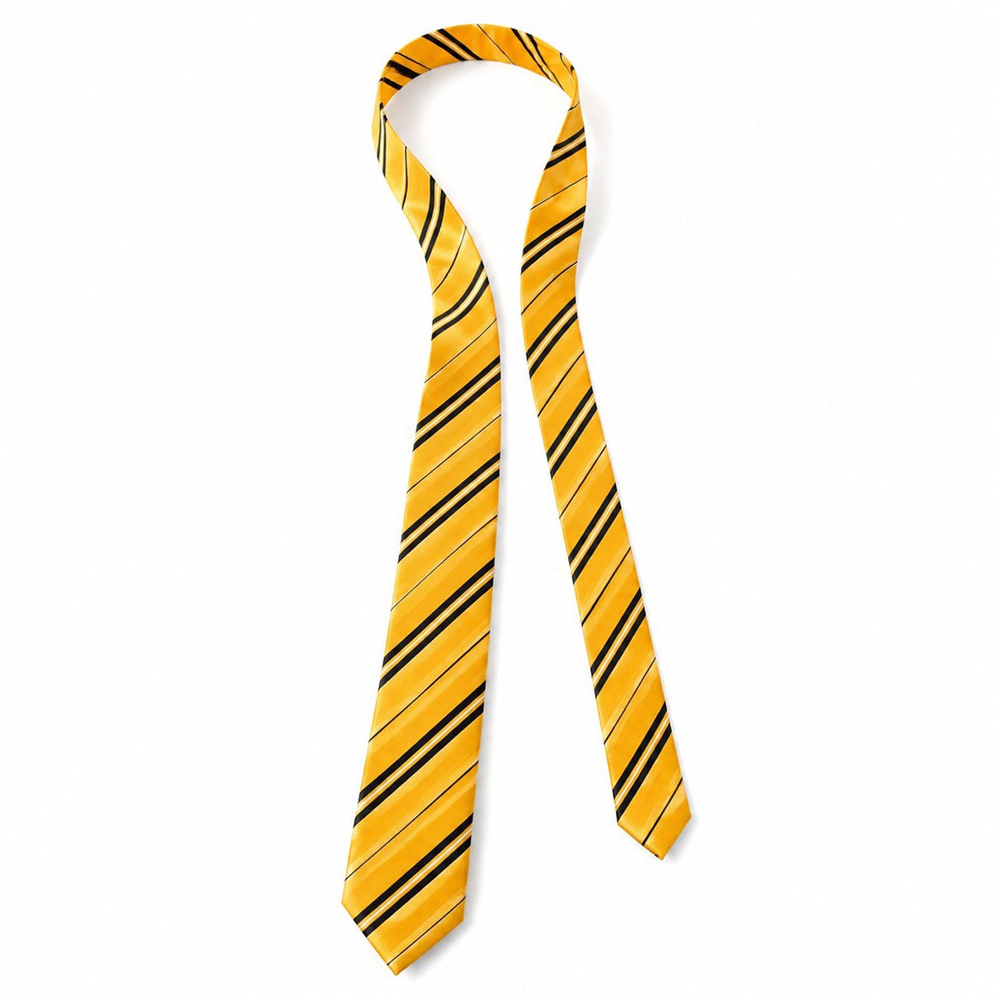 Striped Long Necktie for School Uniform and Waist Belt Styling