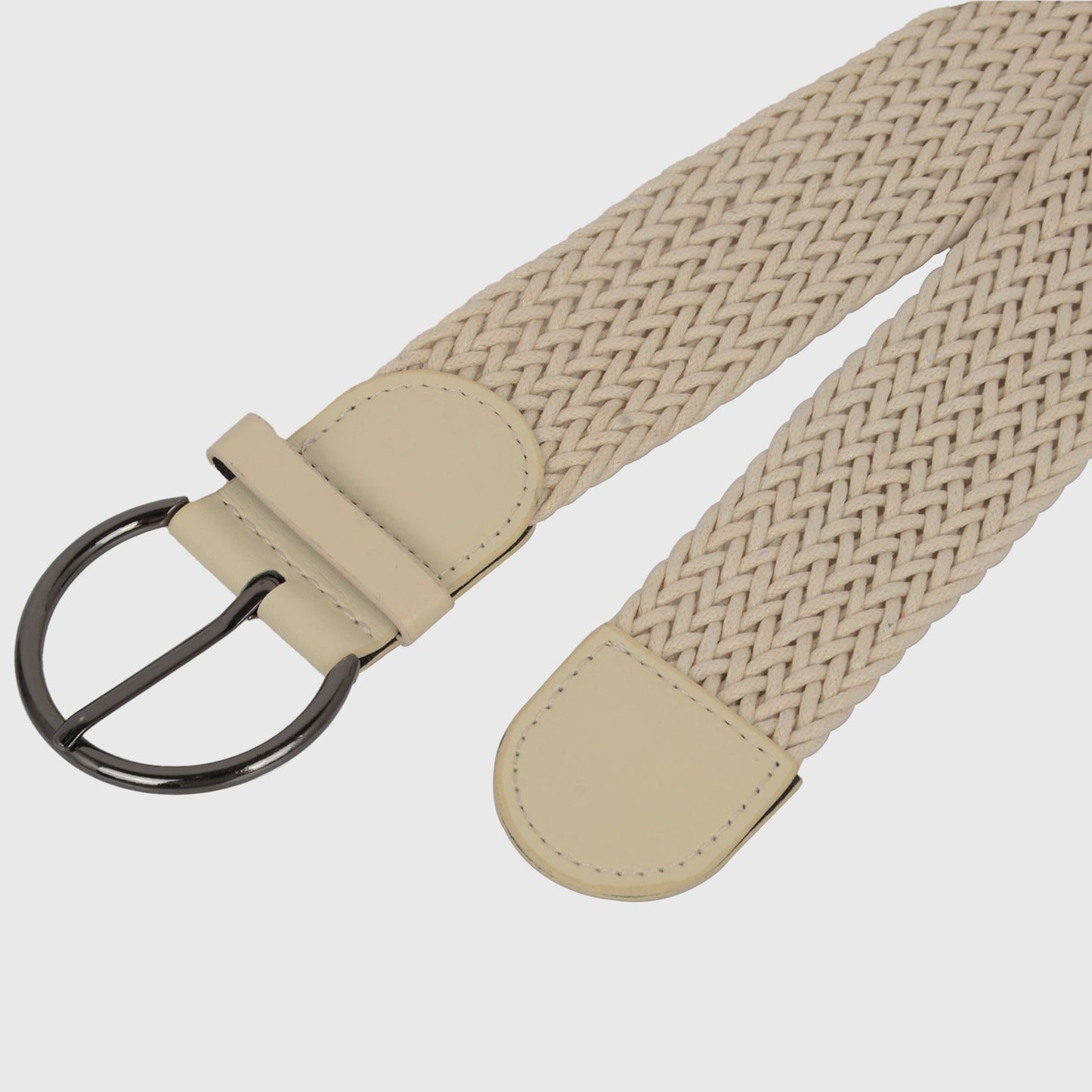 Chic Woven Womens Belt with Alloy Buckle