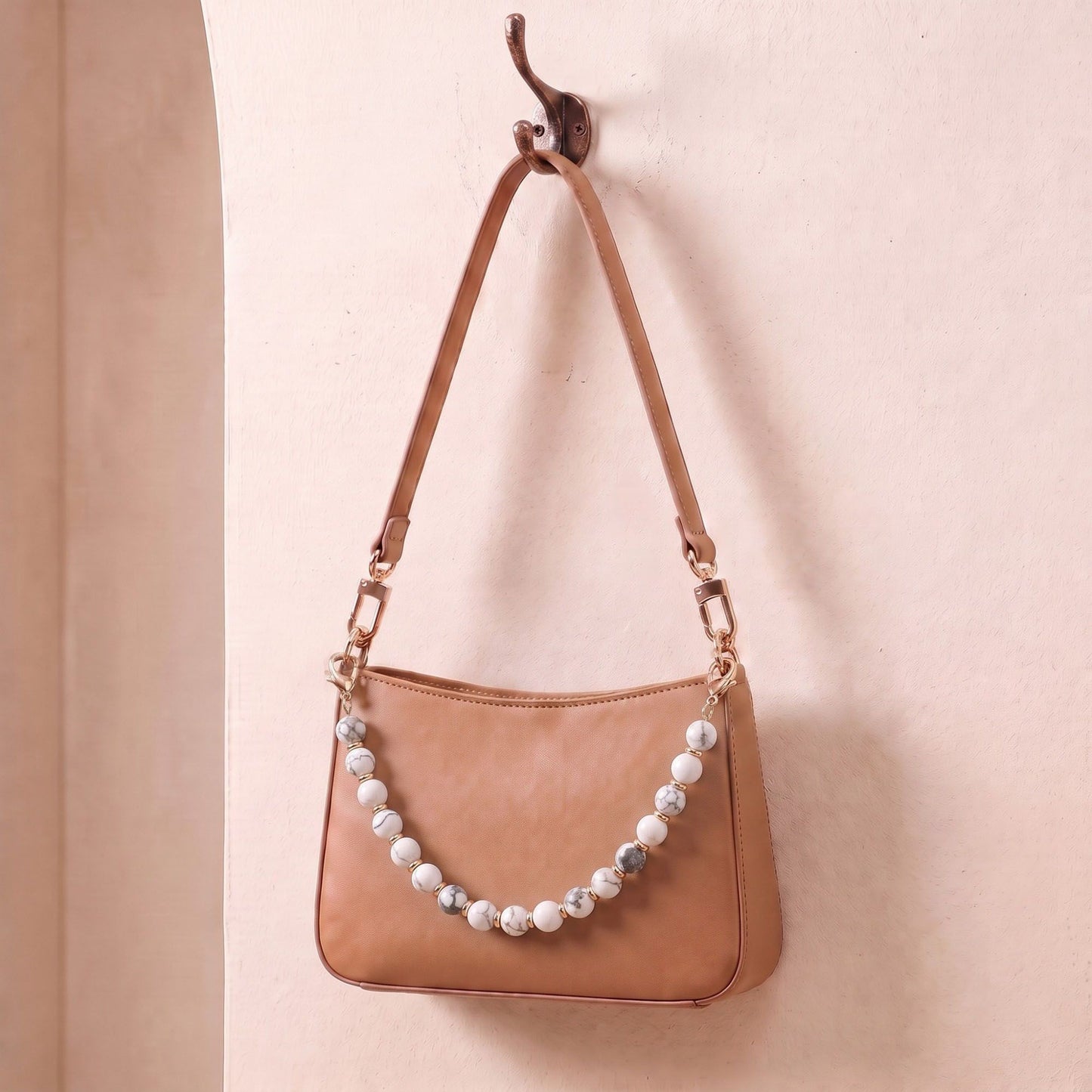 Beaded Wrist Strap with Clasps for Phones and Bags