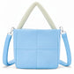 Padded Tote Bag with Top Handles and Detachable Adjustable Crossbody Strap 8.5x8x3.5in