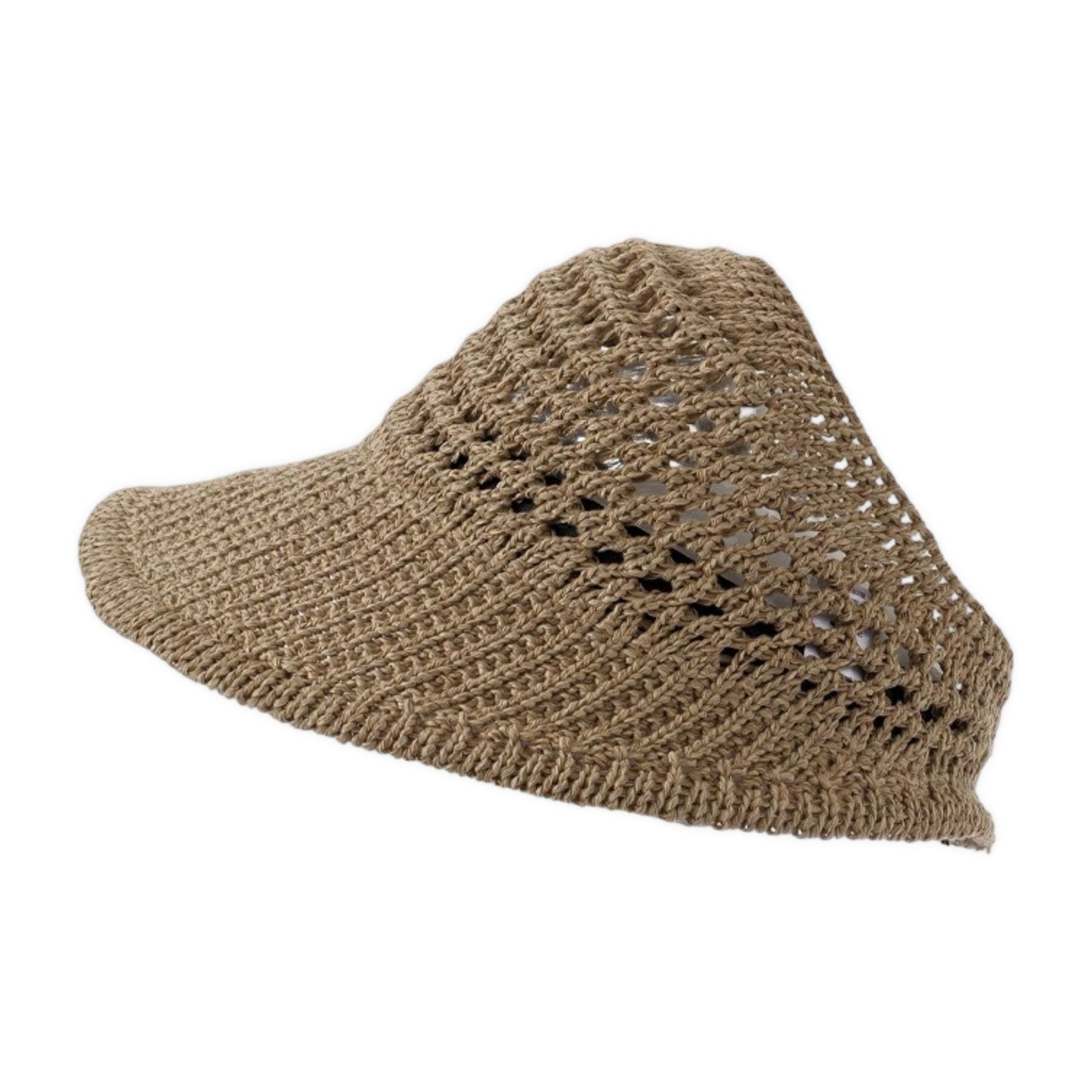 Crochet Bucket Hat Summer Knit Sun Hat Breathable Lightweight Beach Cap