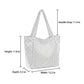 Corduroy Tote Bag Large Capacity Slouchy Shoulder Bag for Work School