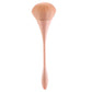 2 Piece Powder Makeup Brush Set with Soft Synthetic Bristles and Metallic Handle for Face Makeup