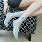 5pk Sheer Ankle Socks with Polka Dot Design