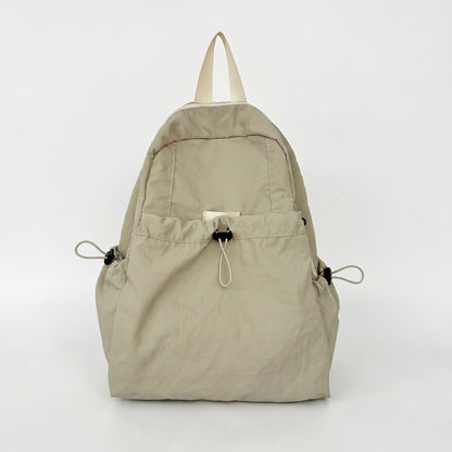 Lightweight Drawstring Backpack with Front Pocket Side Pockets and Adjustable Shoulder Straps