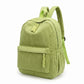 Corduroy Backpack with Front Zip Pocket Adjustable Straps and Spacious Everyday Storage