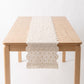 Ivory Floral Embroidered Table Runner with Fringe 13x47.2in