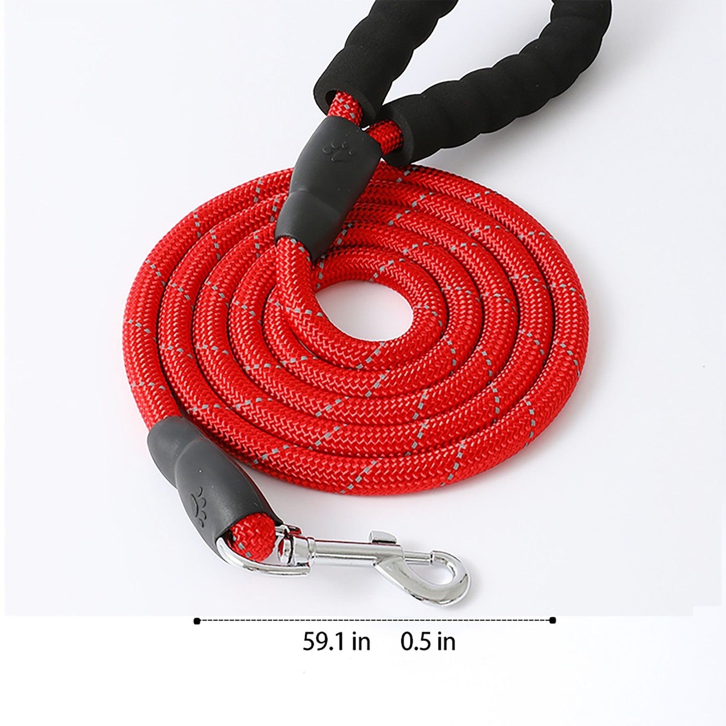 Pet Dog Leash Adjustable Nylon Rope with Comfortable Handle and Metal Clip for Small Medium Dogs