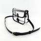 Clear Crossbody Handbag with Adjustable Strap and Buckle Flap Closure