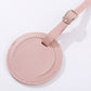 2 Pack Round Luggage Tags with Adjustable Buckle Straps