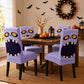 Halloween Stretch Dining Chair Cover with Pumpkin and Mummy Print