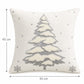 Christmas Tree Embroidered Decorative Throw Pillow Cover (Single Piece)