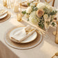 4 Piece Boho Round Placemat Set Woven Look Heat Resistant Table Mats for Dining Table