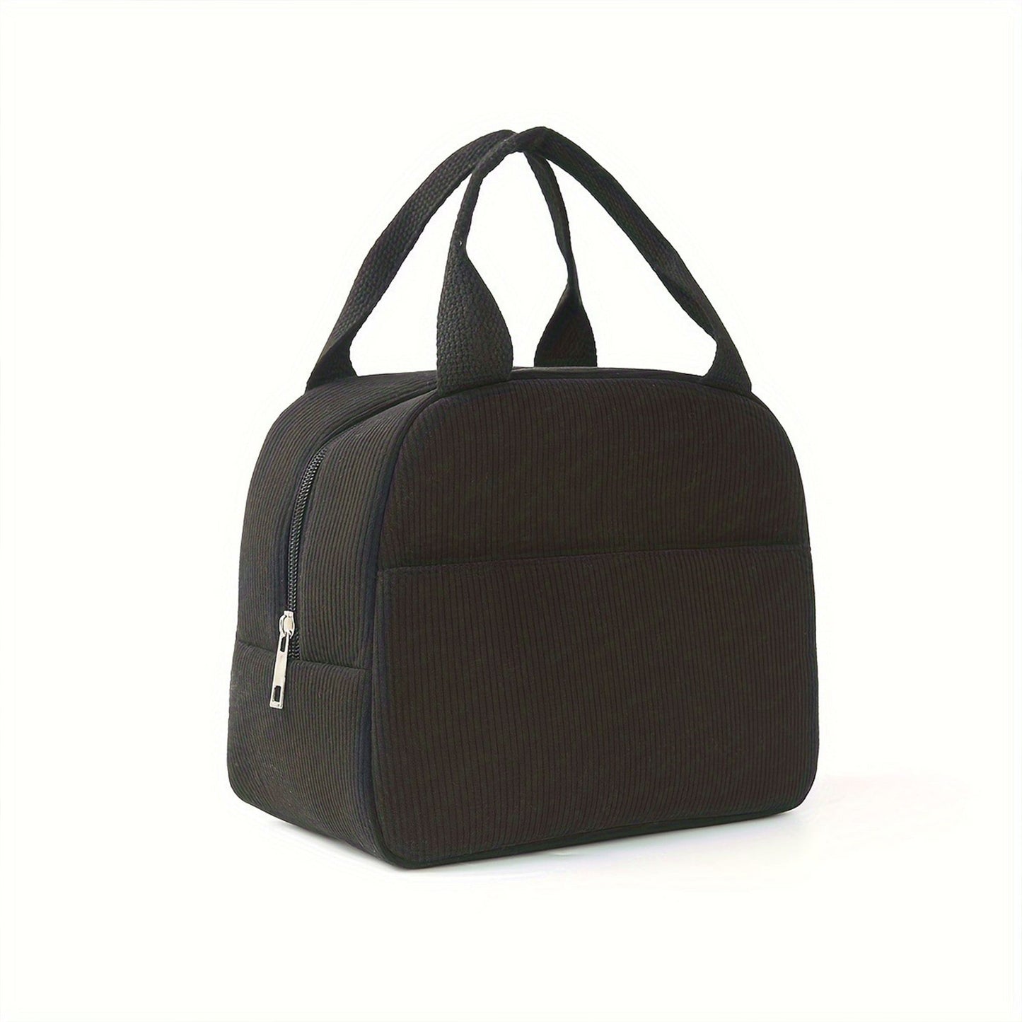 Insulated Corduroy Lunch Bag with Handle