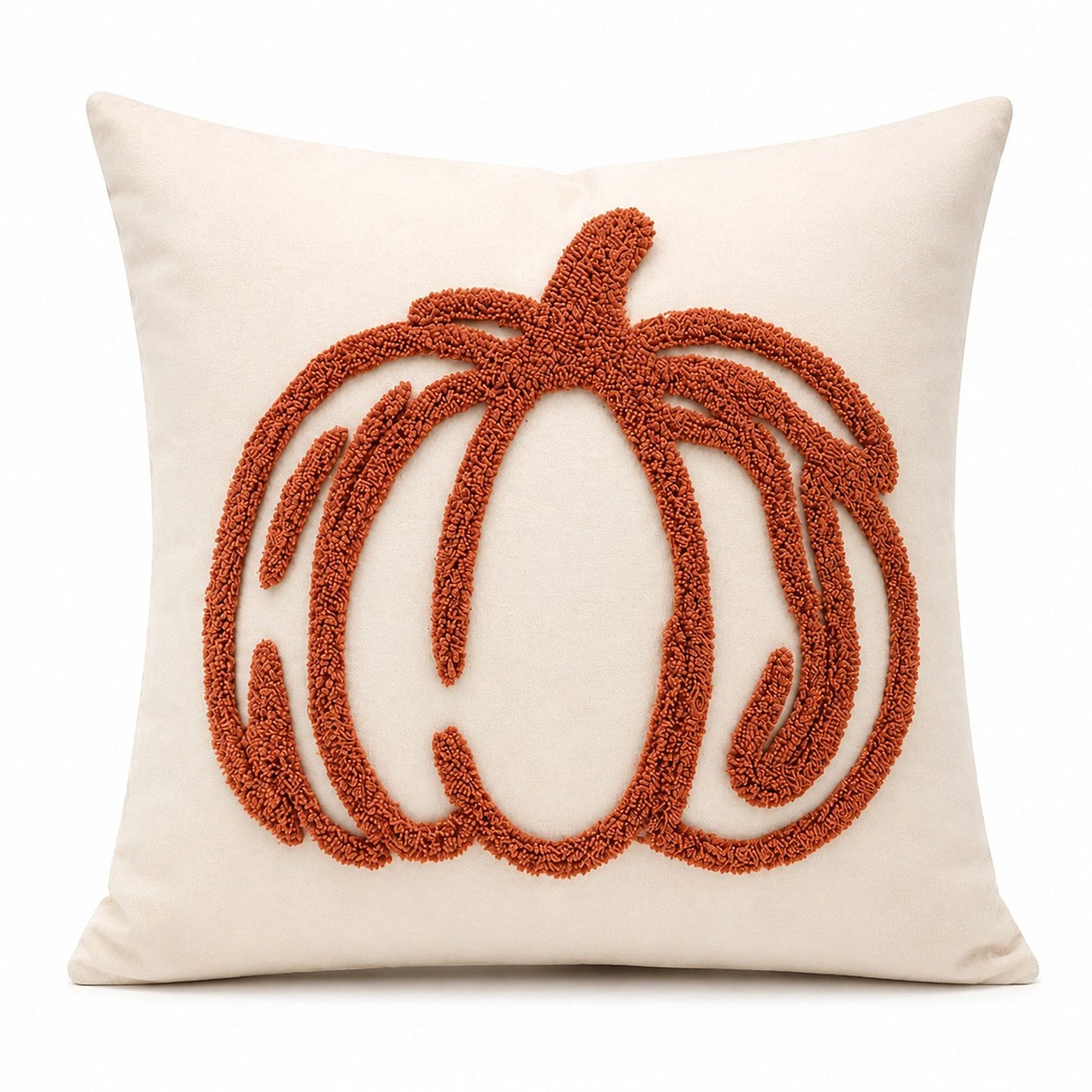 Tufted Pumpkin Throw Pillow Cover for Couch Bed and Chair