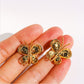 Butterfly Stud Earrings - Intricate Textured Statement Earrings