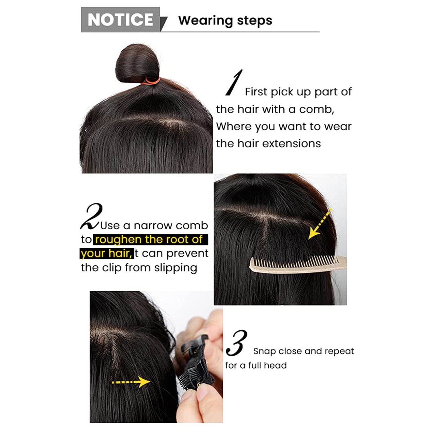 Long Curly Water Ripple Clip-in Hair Extensions for Women