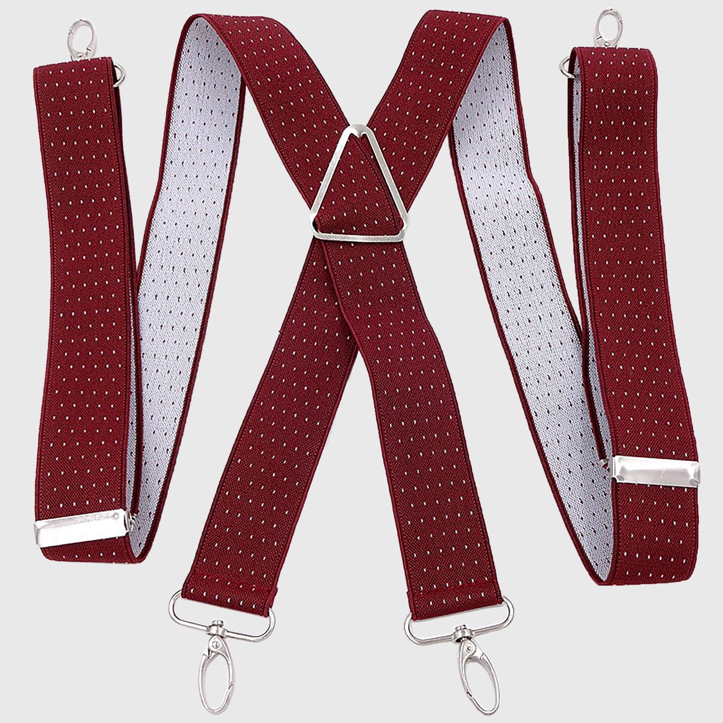 Men's Adjustable Suspenders 46in Elastic Suspenders with Clips for Formal & Casual Wear