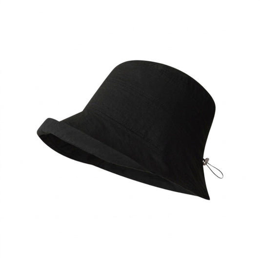 Bucket Hat with Adjustable Back Buckle and Wide Brim