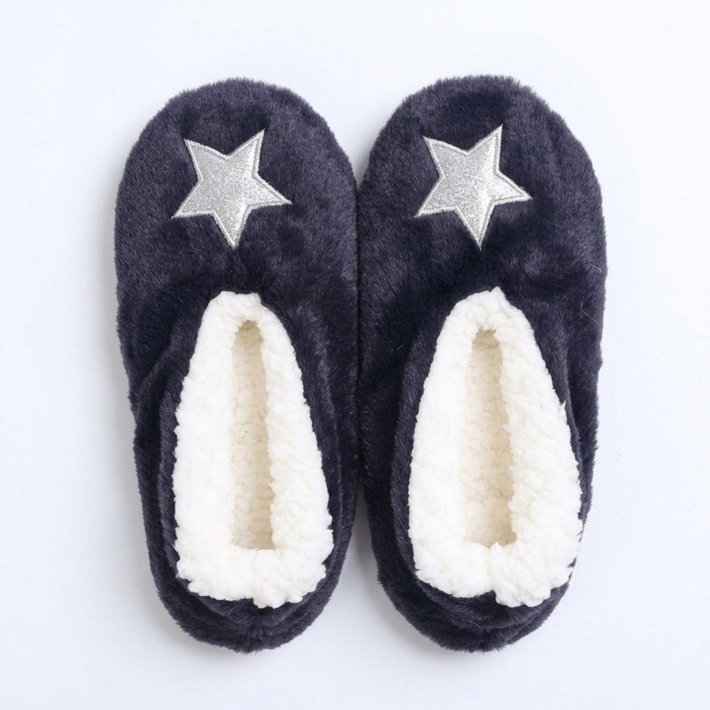 Fuzzy Star Slipper Socks