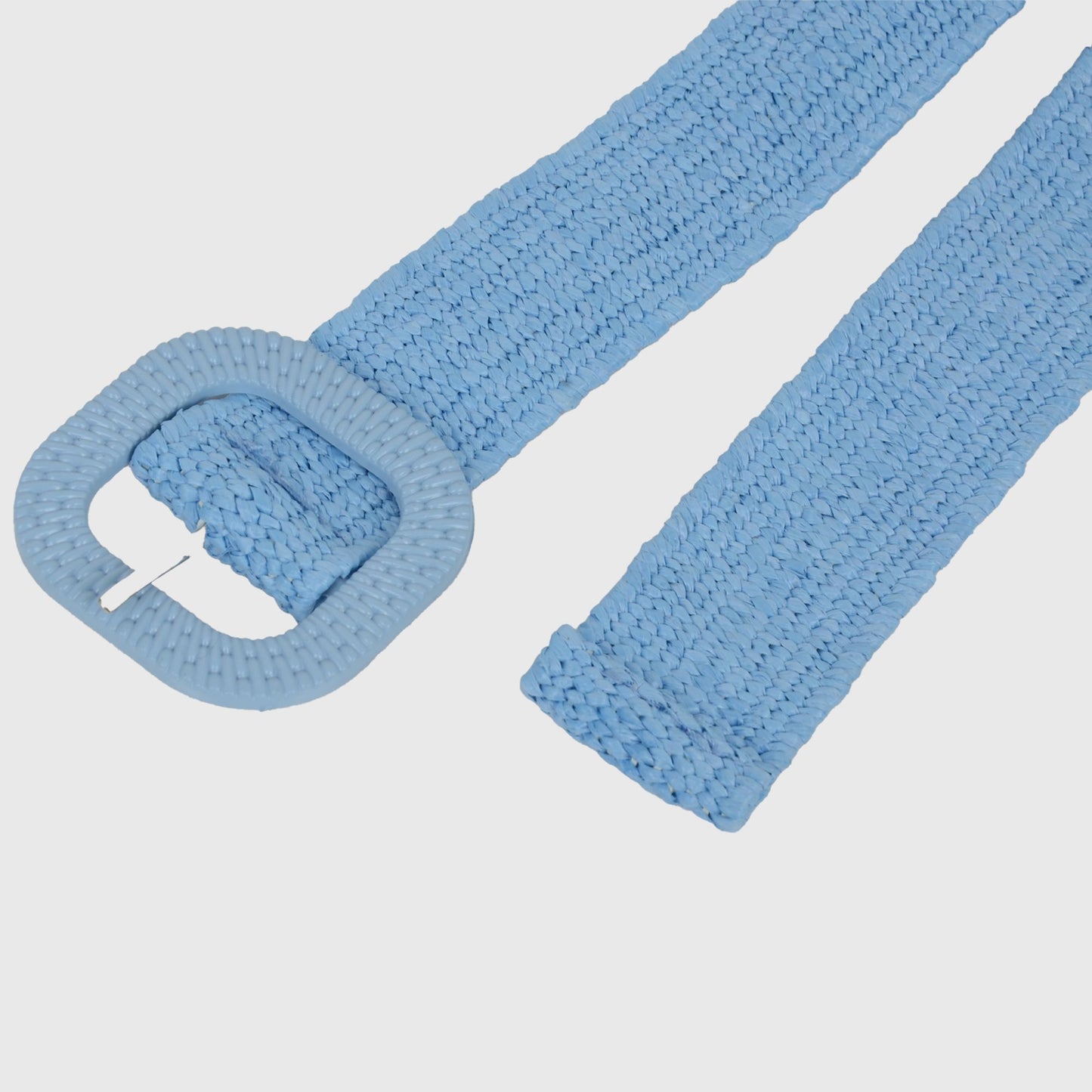 Elegant Straw Belt with Matching Woven Buckle