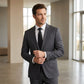 Men's Solid Textured Tie Gift Set Necktie Pocket Square Cufflinks Tie Clip Formal Accessory Set