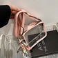 Women's Chic Transparent Crossbody & Messenger Bags with Decorative Scarf