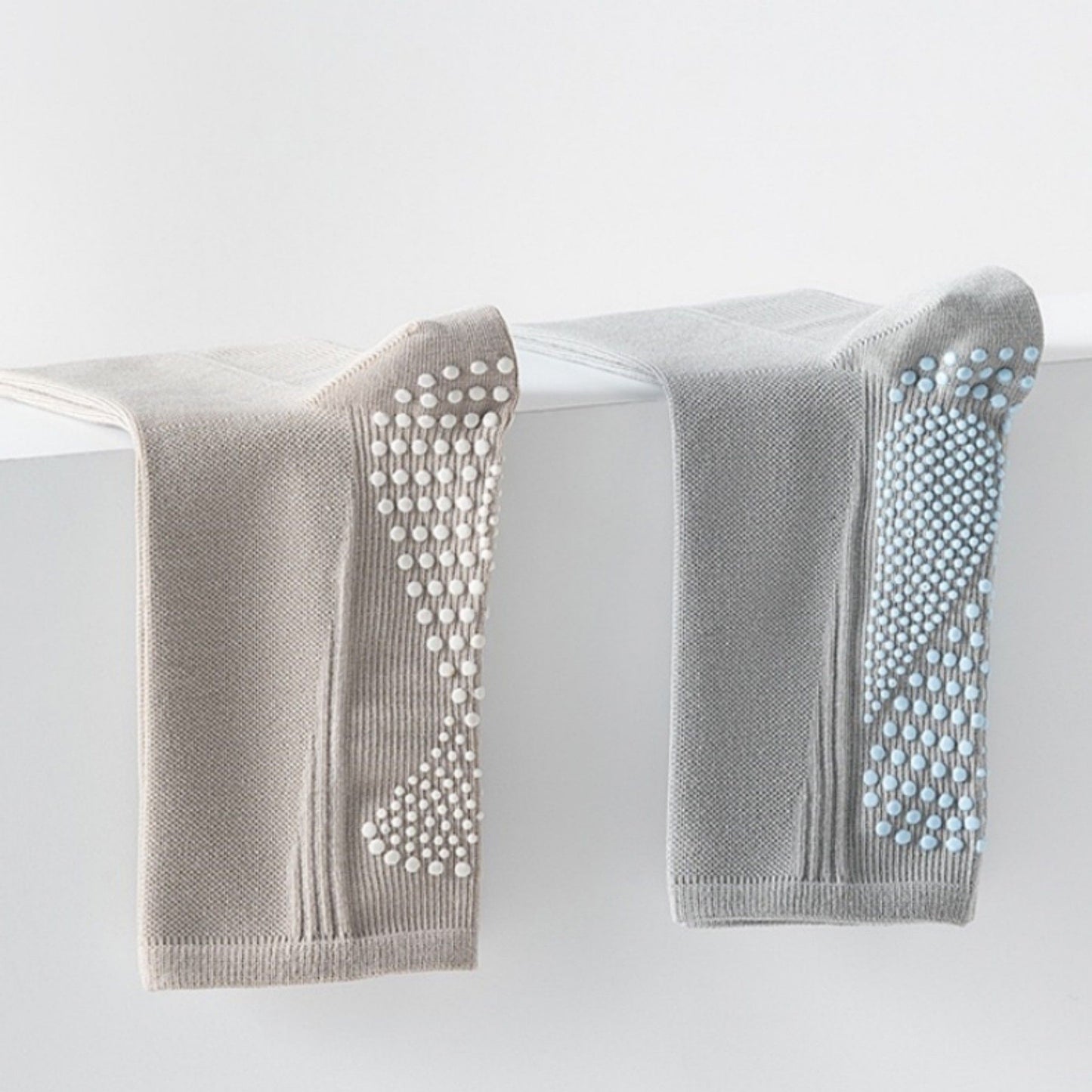 Knee High Grip Socks with Anti-Slip Sole for Barre, Yoga, Dance, and Pilates 2-Pack