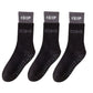3-Pair Set Mid-Calf Grip Socks with Cushioned Soles and Motivational Text for Yoga Pilates Fitness