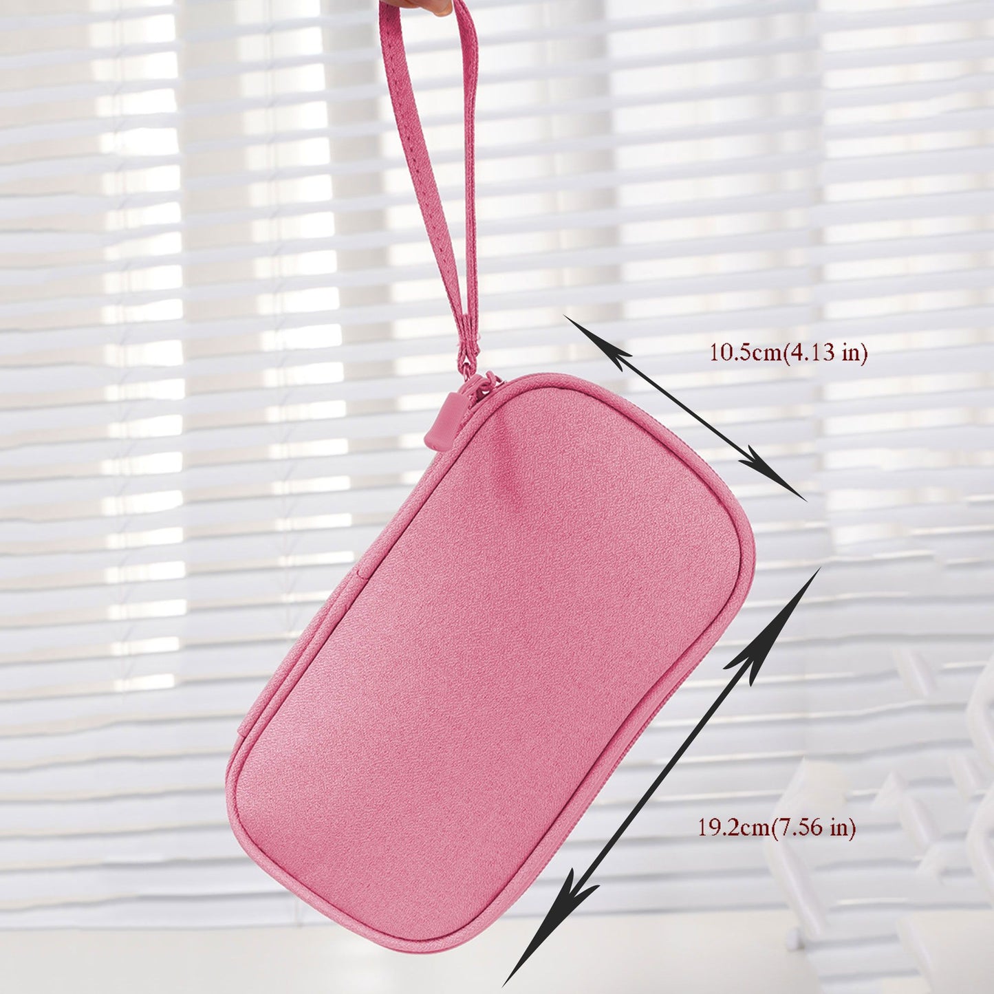 Wristlet Pouch - Compact Zippered Handbag for Daily Essentials Use