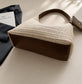 Woven Straw Shoulder Bag Hobo Handbag with Removable Pouch and Magnetic Closure