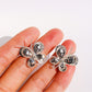 Butterfly Stud Earrings - Intricate Textured Statement Earrings