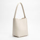 Textured Bucket Shoulder Bag with Long Strap and Soft Structured Silhouette 8.5x6.7x2.5in
