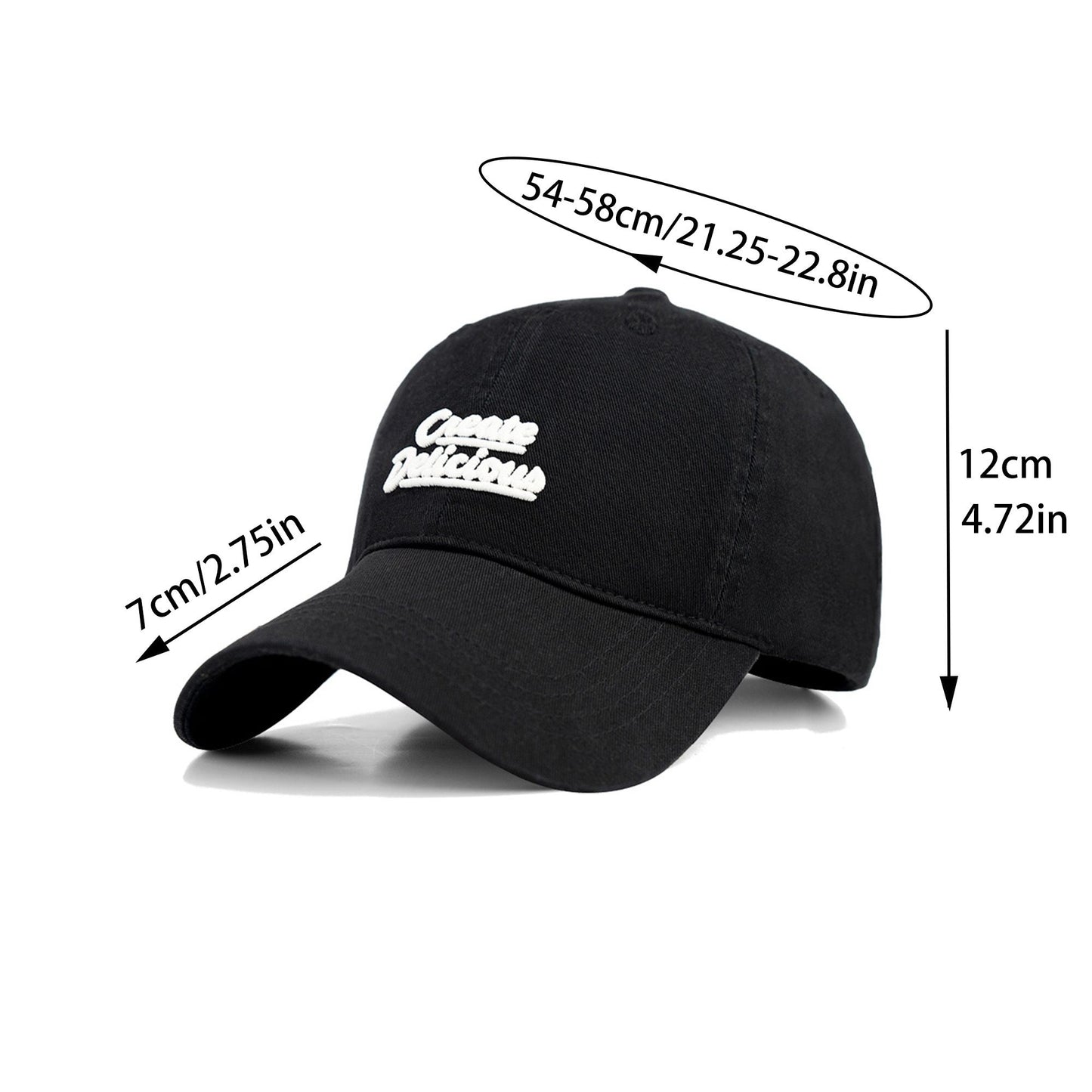 Womens Cotton Baseball Cap Adjustable Back Closure
