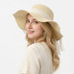 Women's Wide Brim Straw Sun Hat Lace Ribbon Tie Lightweight Summer Beach Hat