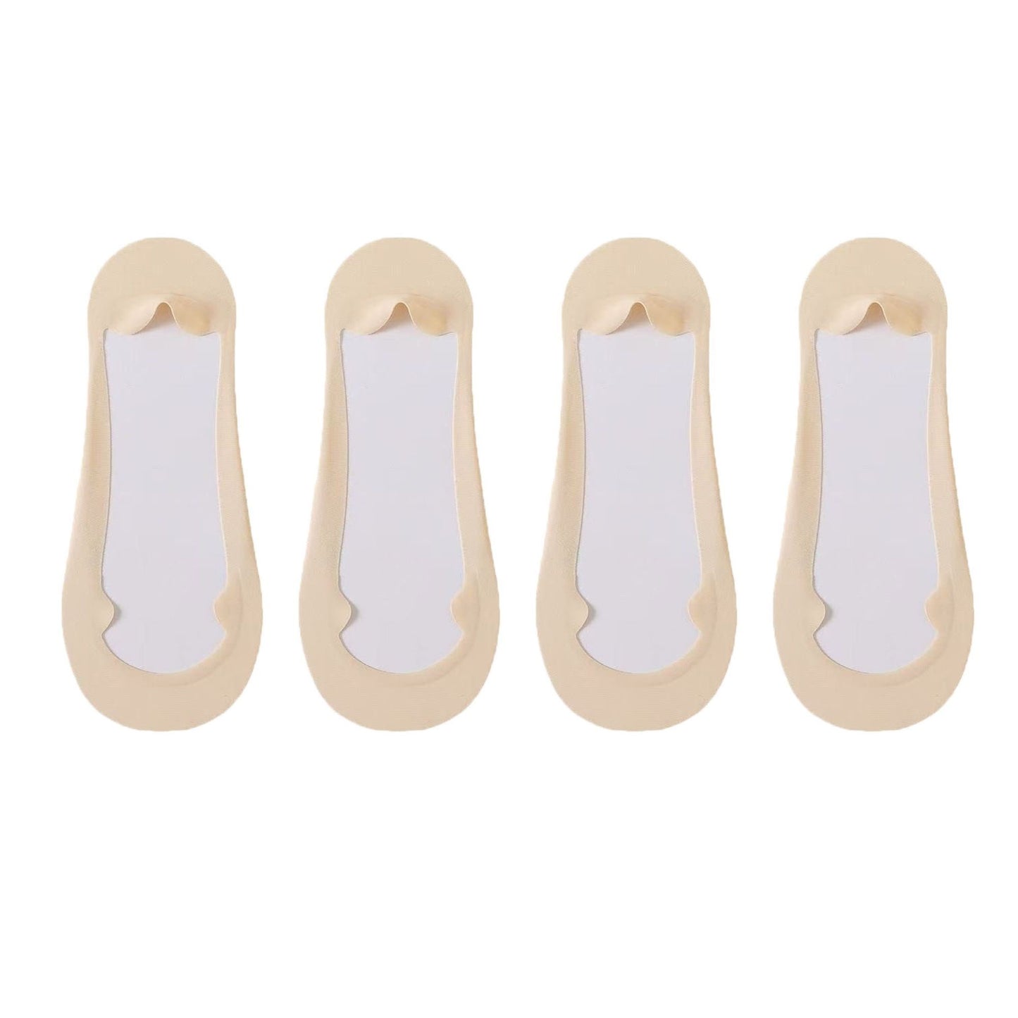 Ultra Low Cut No Show Socks with Anti-Slip Silicone Grip and Seamless Toe Protection 4-Pack