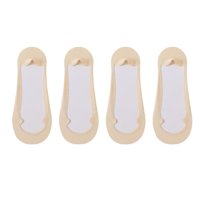 Ultra Low Cut No Show Socks with Anti-Slip Silicone Grip and Seamless Toe Protection 4-Pack