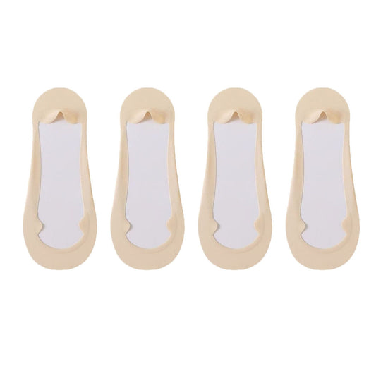 Ultra Low Cut No Show Socks with Anti-Slip Silicone Grip and Seamless Toe Protection 4-Pack
